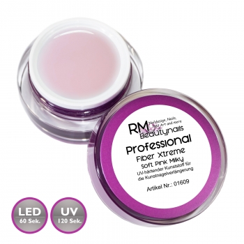 RM Professional Fiber Xtreme UV Gel Soft Pink Milky 5ml