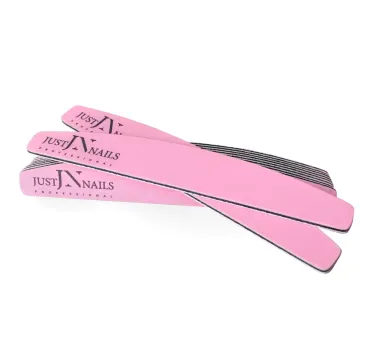 JUSTNAILS Premium Feile Rosa Long Life Halbmond 100/180 25 Stück